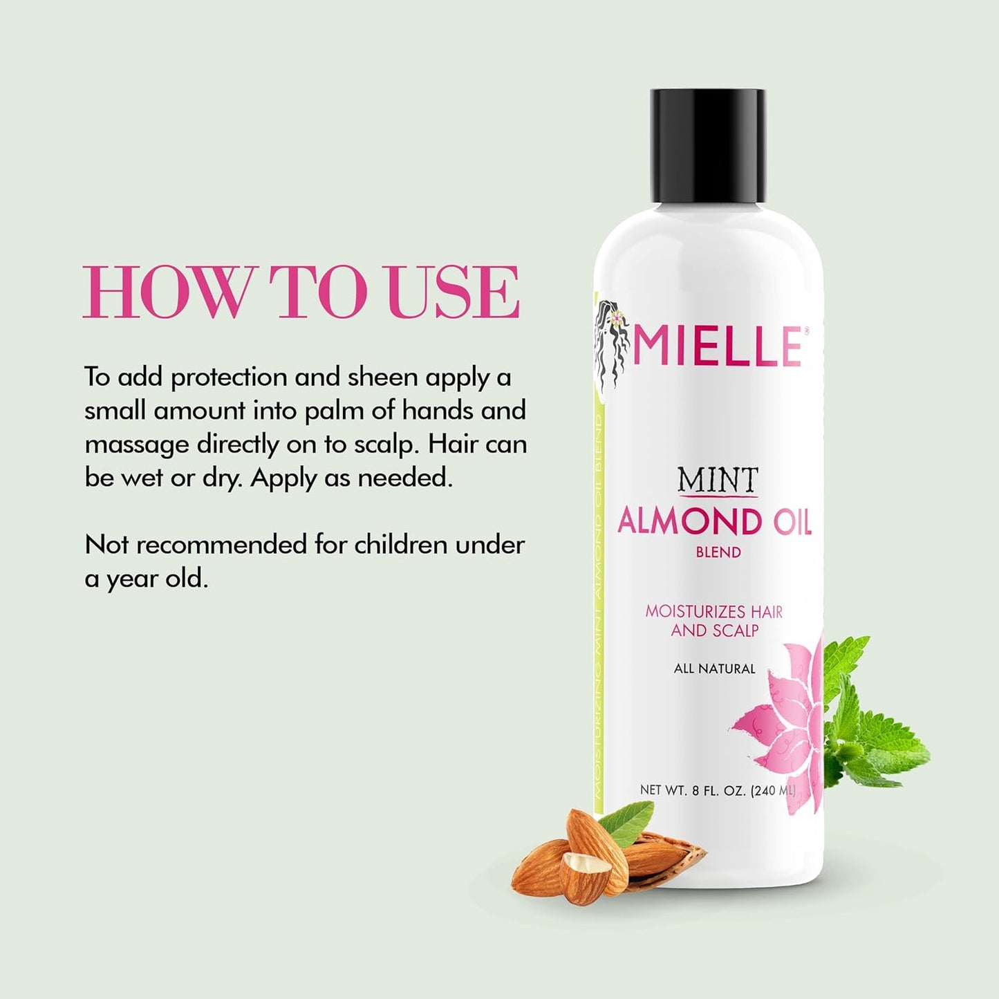 Mint Almond Oil for Healthy Hair and Scalp