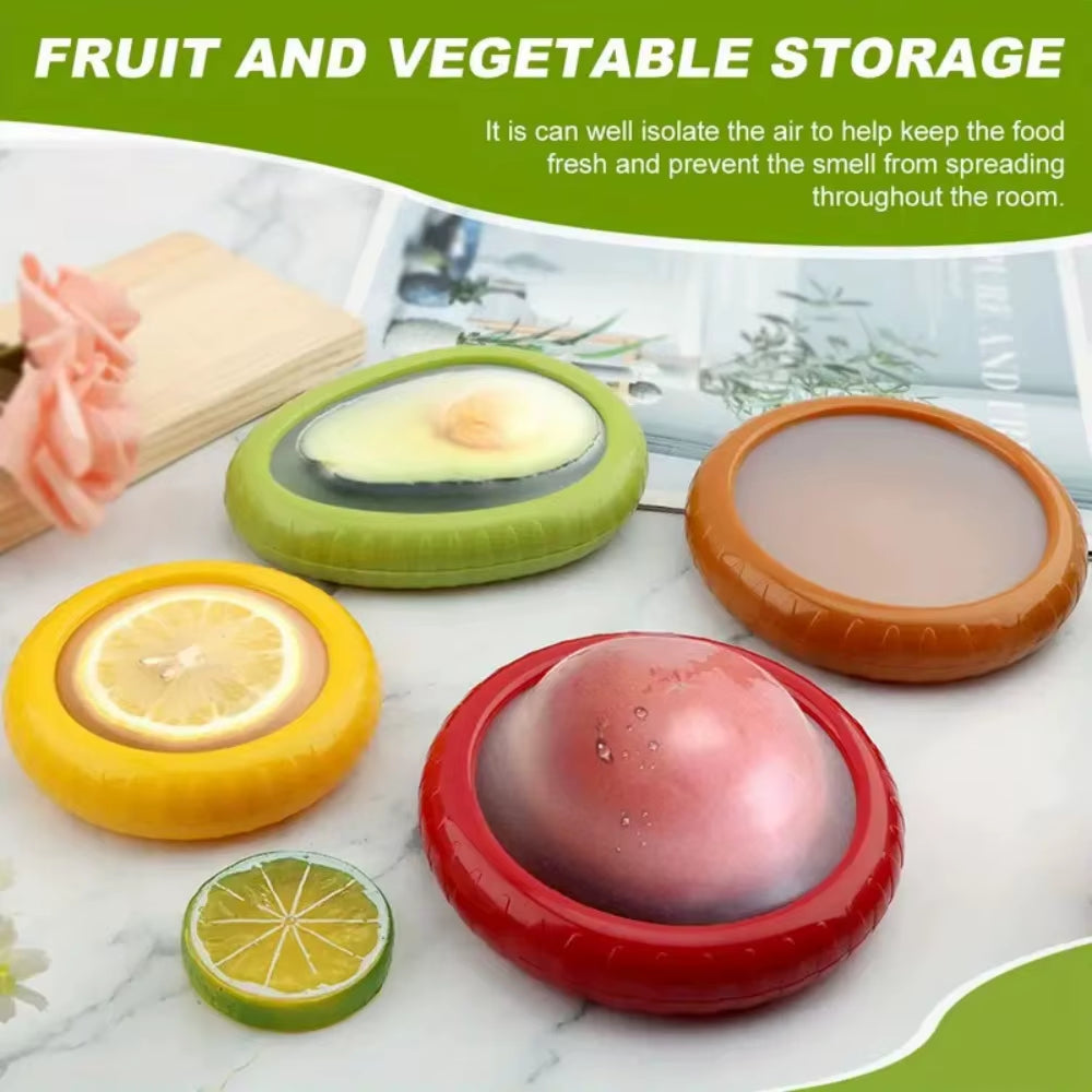 Fresh-Keeping Silicone Food Containers – Stackable, Leak-Proof for Fruits and Veggies!