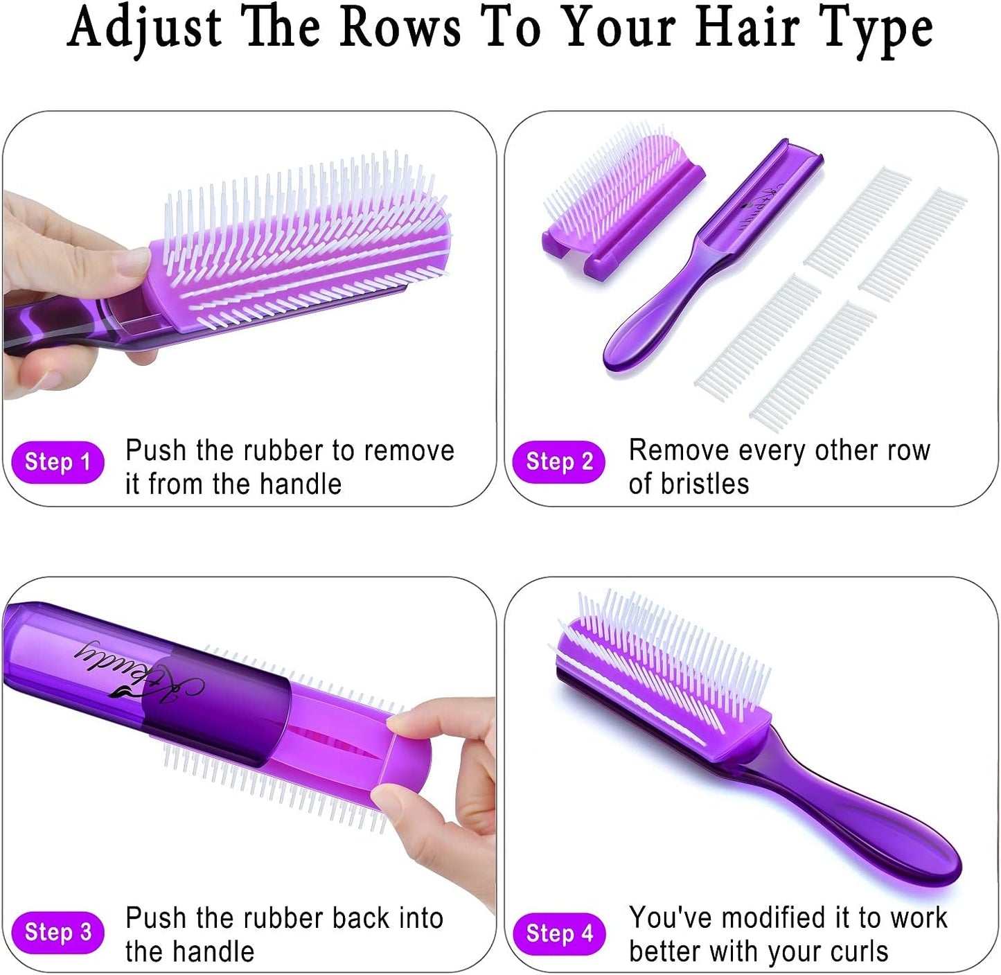 9-Row Curl Defining Brush – Detangle, Shape & Style