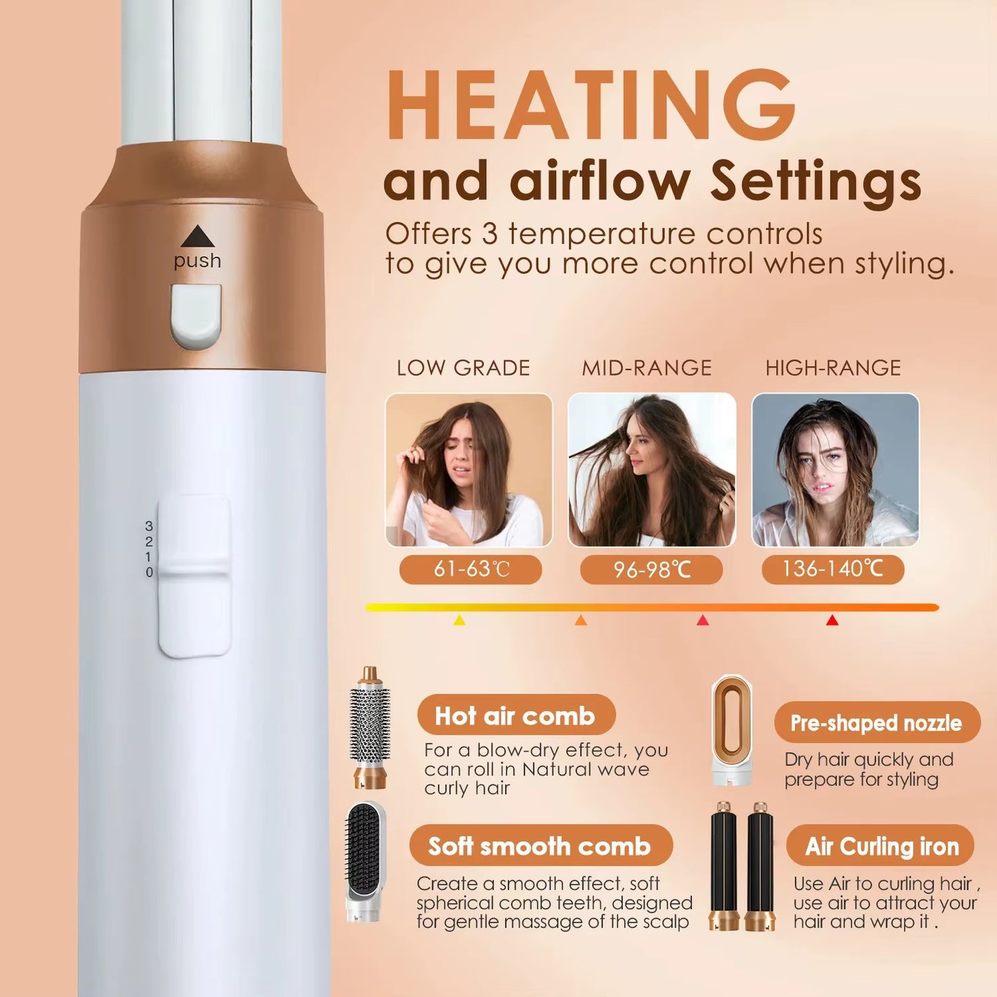 5-in-1 Hot Air Styler – Dry, Curl, Straighten & Volumize