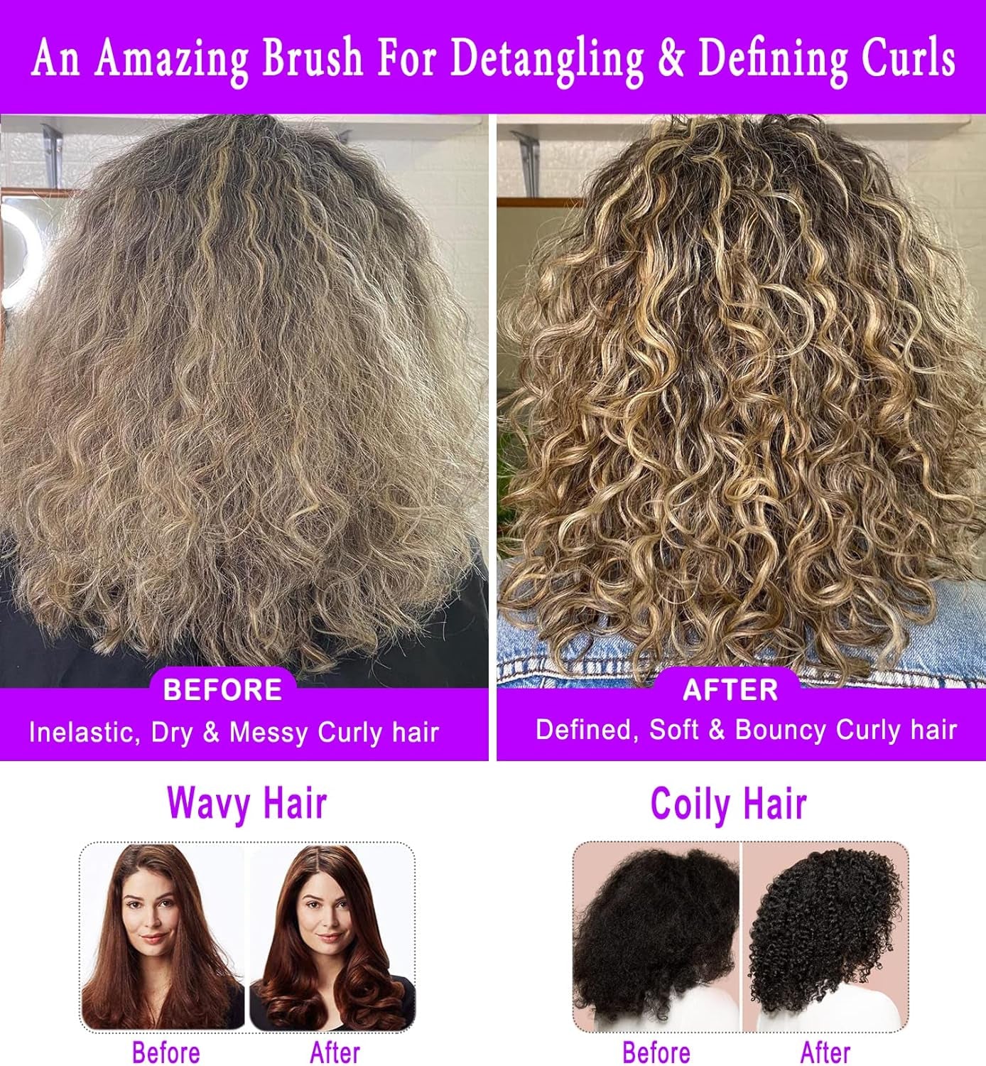 9-Row Curl Defining Brush – Detangle, Shape & Style