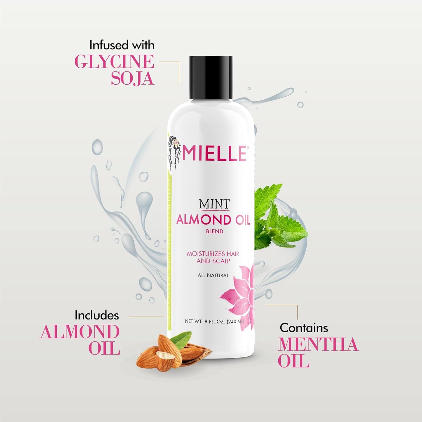 Mint Almond Oil for Healthy Hair and Scalp