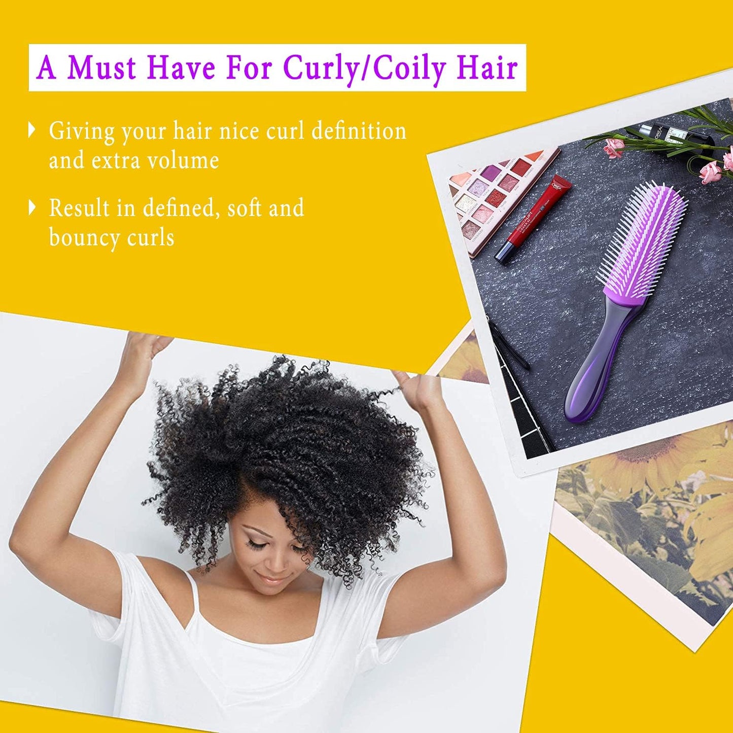 9-Row Curl Defining Brush – Detangle, Shape & Style