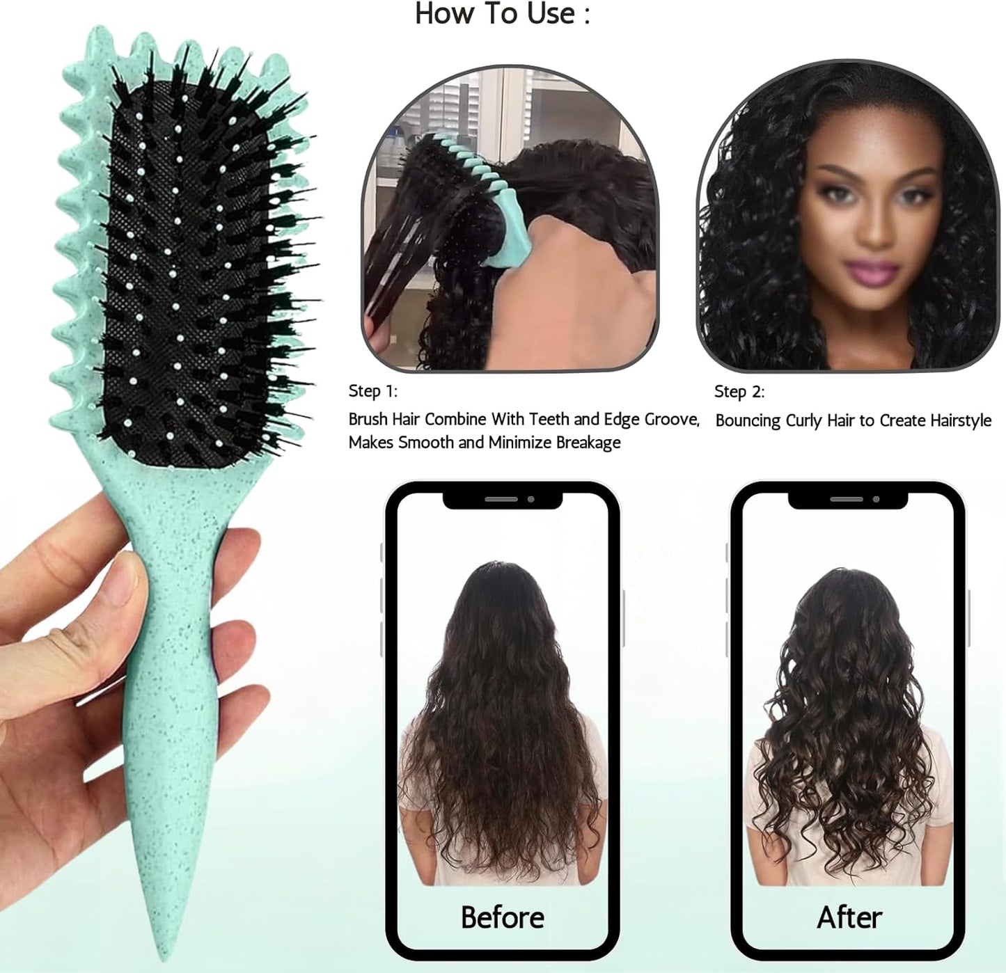 Bounce Curl Defining Brush – Detangle, Shape & Define Curls