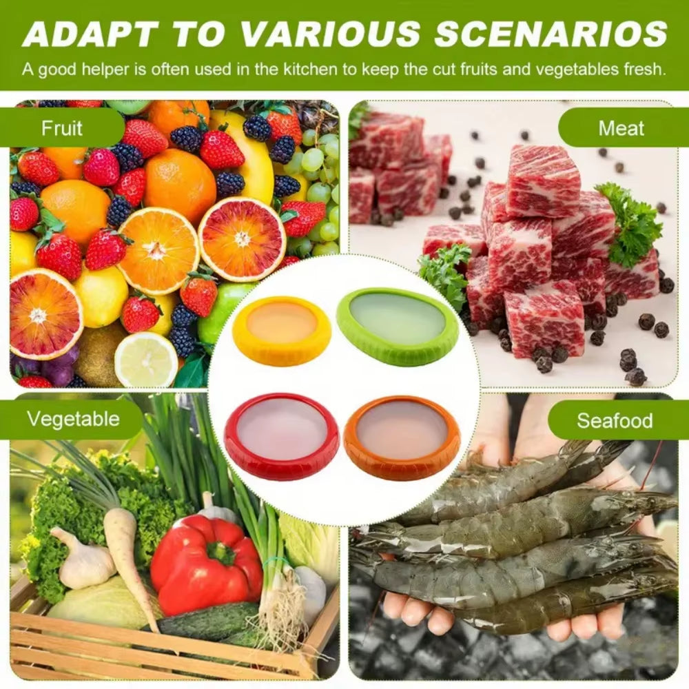 Fresh-Keeping Silicone Food Containers – Stackable, Leak-Proof for Fruits and Veggies!