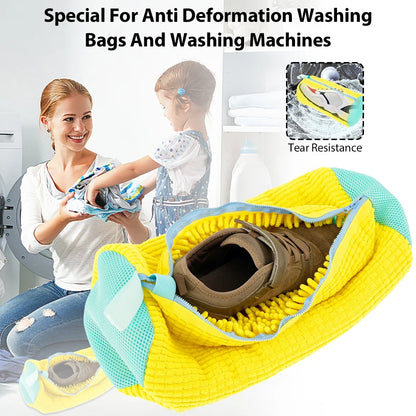 Fluffy Shoe Wash Bags – Protect, Wash & Dry Shoes with Ease