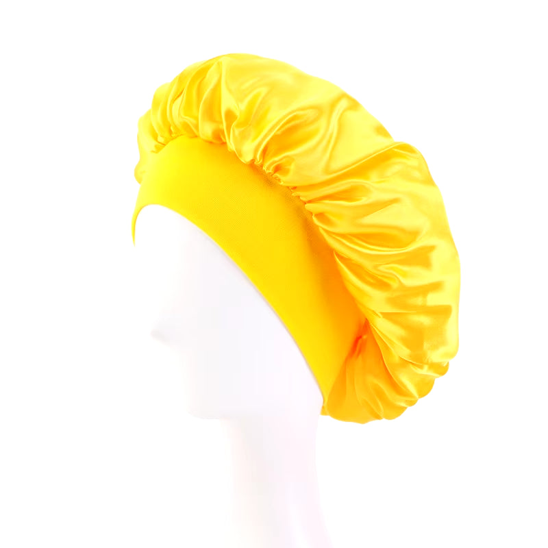 Elegant Satin Sleep Bonnet – Wide Brim & Ultimate Comfort