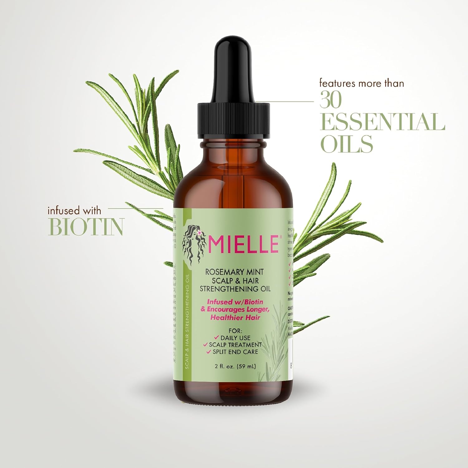 Rosemary Mint Strengthening Hair Oil and Shampoo