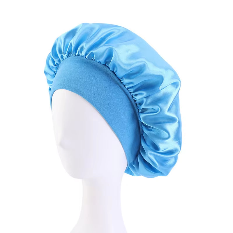 Elegant Satin Sleep Bonnet – Wide Brim & Ultimate Comfort