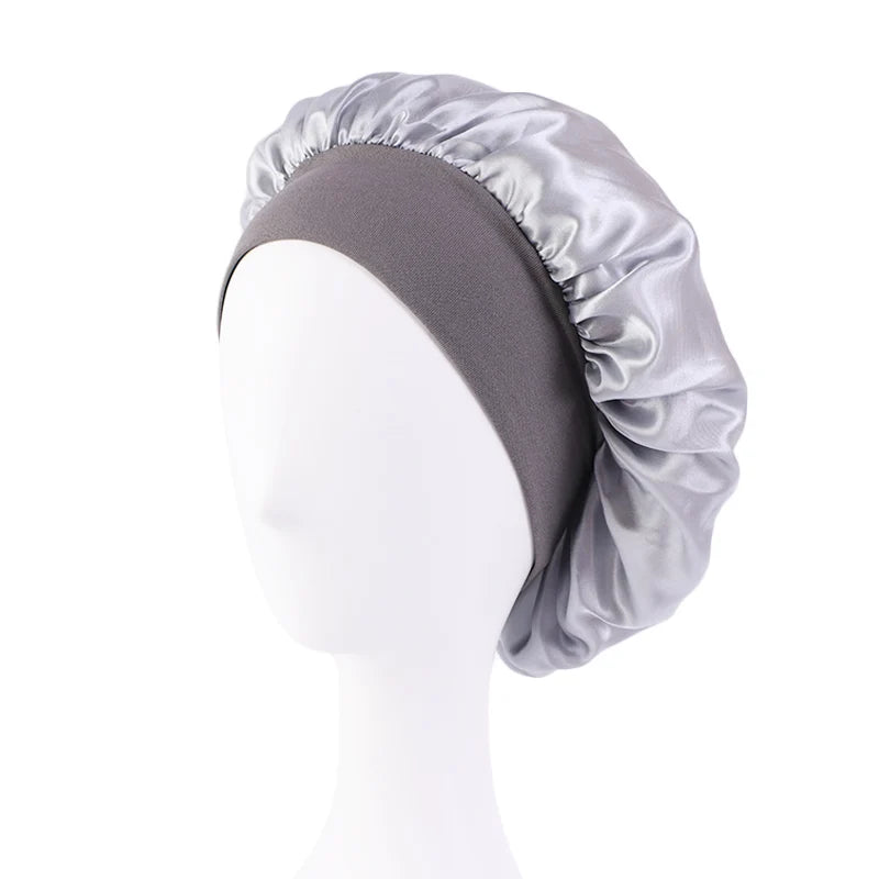 Elegant Satin Sleep Bonnet – Wide Brim & Ultimate Comfort
