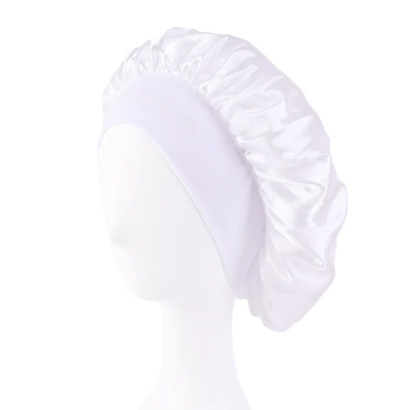 Elegant Satin Sleep Bonnet – Wide Brim & Ultimate Comfort