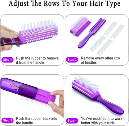 9-Row Curl Defining Brush – Detangle, Shape & Style