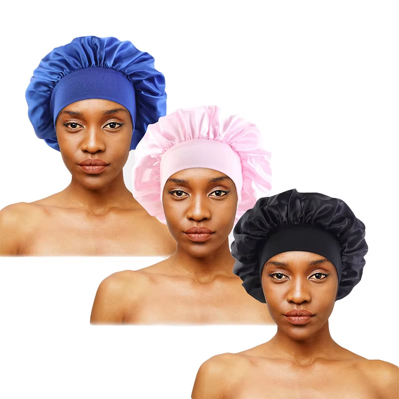 Elegant Satin Sleep Bonnet – Wide Brim & Ultimate Comfort