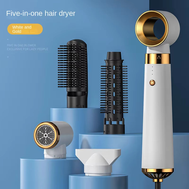5-in-1 Hot Air Hair Brush– Dry, Curl, Straighten & Style Like a Pro