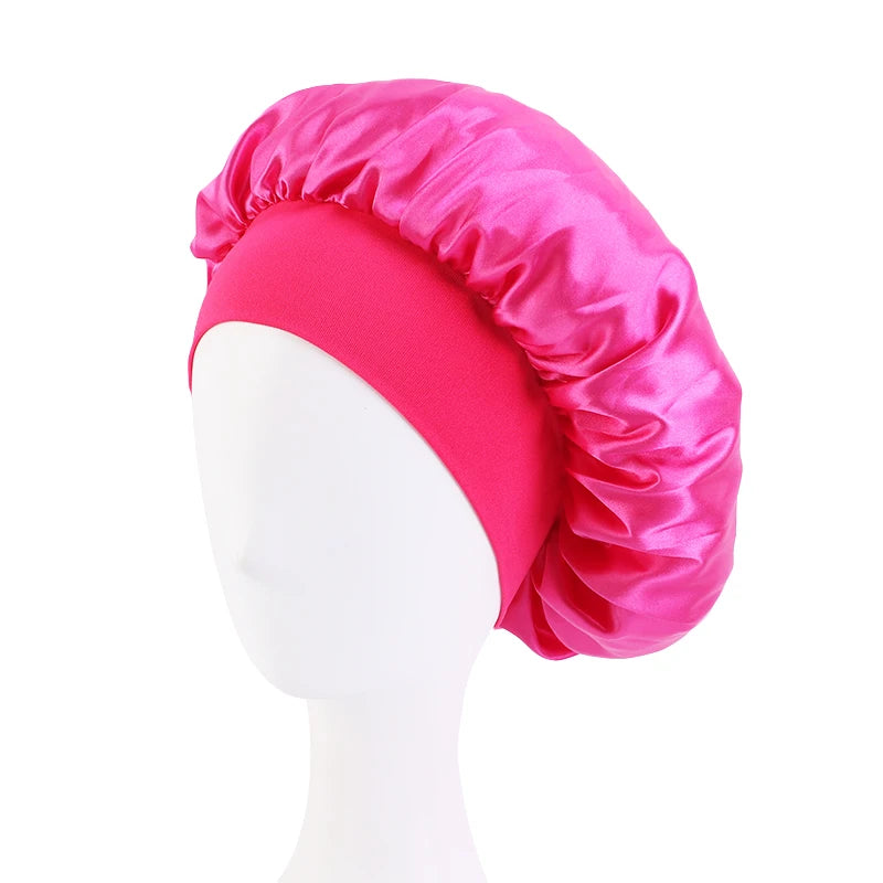 Elegant Satin Sleep Bonnet – Wide Brim & Ultimate Comfort