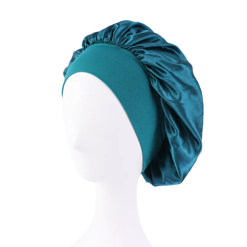Elegant Satin Sleep Bonnet – Wide Brim & Ultimate Comfort
