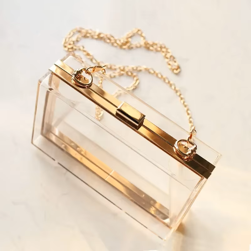 Chic Clear Acrylic Clutch – Stylish Bag for Elegant Evenings