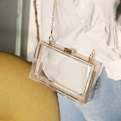 Chic Clear Acrylic Clutch – Stylish Bag for Elegant Evenings