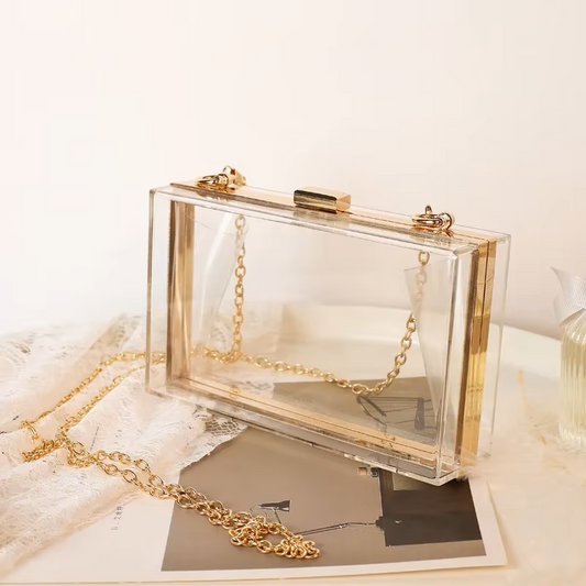 Chic Clear Acrylic Clutch – Stylish Bag for Elegant Evenings