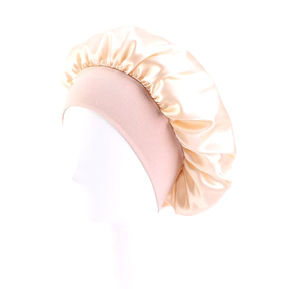 Elegant Satin Sleep Bonnet – Wide Brim & Ultimate Comfort