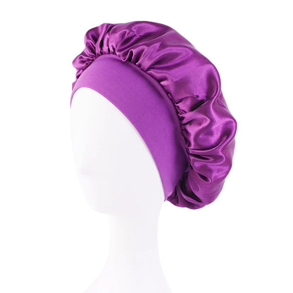 Elegant Satin Sleep Bonnet – Wide Brim & Ultimate Comfort
