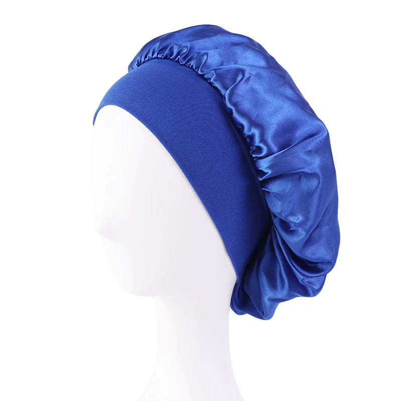 Elegant Satin Sleep Bonnet – Wide Brim & Ultimate Comfort