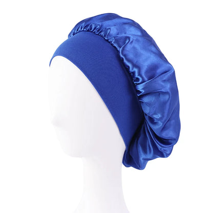 Elegant Satin Sleep Bonnet – Wide Brim & Ultimate Comfort