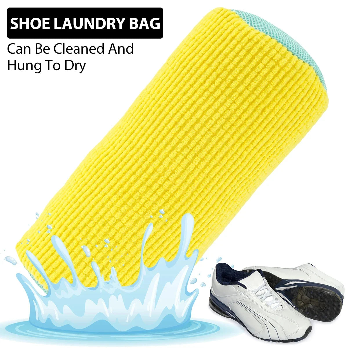 Fluffy Shoe Wash Bags – Protect, Wash & Dry Shoes with Ease