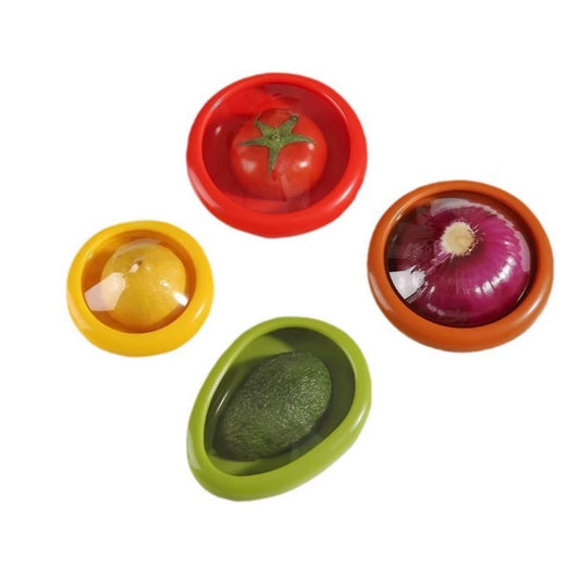 Fresh-Keeping Silicone Food Containers – Stackable, Leak-Proof for Fruits and Veggies!