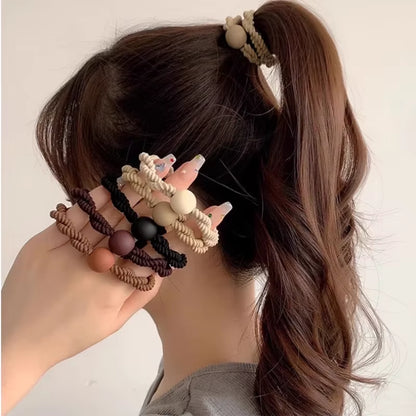 10PCS Leather Ponytail Bands – Stylish, Strong & Secure