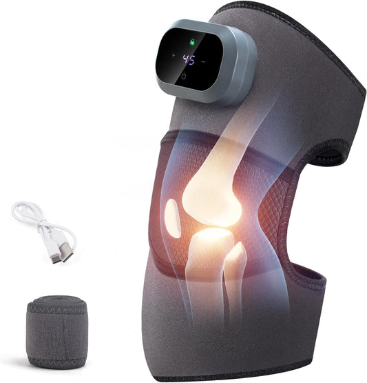Cordless Knee Massager with Heat, Knee Shoulder Elber 3-In-1 