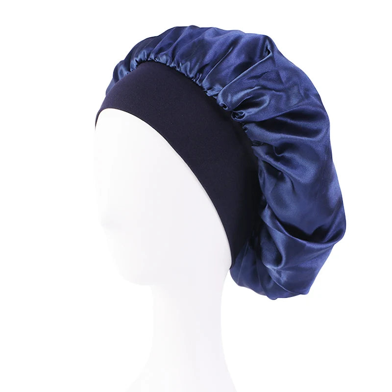 Elegant Satin Sleep Bonnet – Wide Brim & Ultimate Comfort