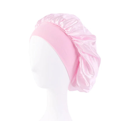 Elegant Satin Sleep Bonnet – Wide Brim & Ultimate Comfort